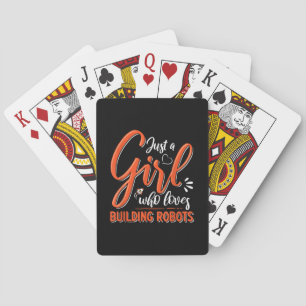 Robotics Engineer Robot Lover Engineering Girl Rob Playing Cards