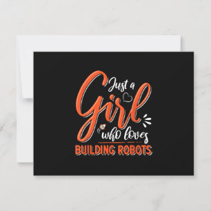 Robotics Engineer Robot Lover Engineering Girl Rob RSVP Card