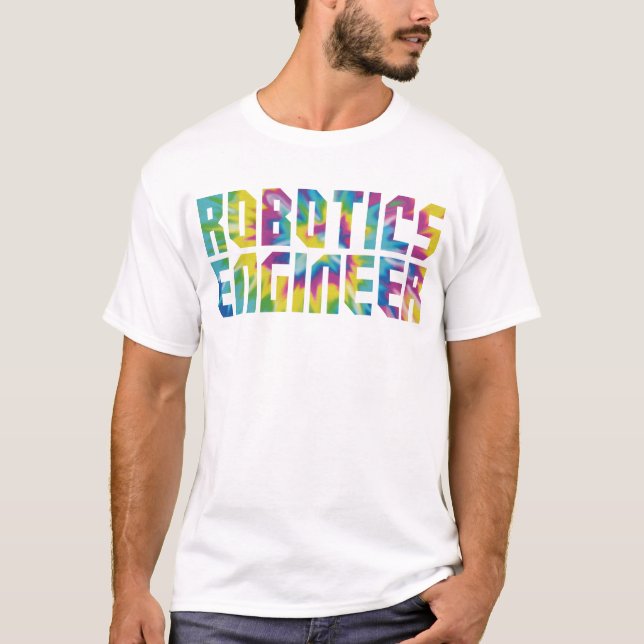Robotics Engineer Robotics Engineer Tie Dye Retro T-Shirt (Front)
