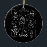 Robotics Engineer Technician Funny Vintage Robot Ceramic Tree Decoration<br><div class="desc">Robotics Engineer Technician Funny Vintage Robot Toy Parts Gift. Perfect gift for your dad,  mum,  papa,  men,  women,  friend and family members on Thanksgiving Day,  Christmas Day,  Mothers Day,  Fathers Day,  4th of July,  1776 Independant day,  Veterans Day,  Halloween Day,  Patrick's Day</div>