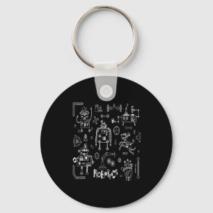 Robotics Engineer Technician Funny Vintage Robot  Key Ring