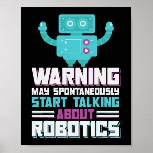 Robotics Engineering AI Autonomous Robot Building Poster