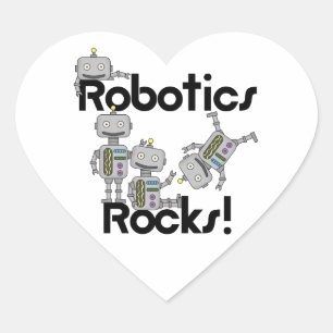 Robotics Rocks Heart Sticker