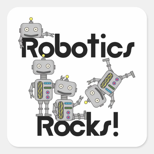 Robotics Rocks Square Sticker (Front)