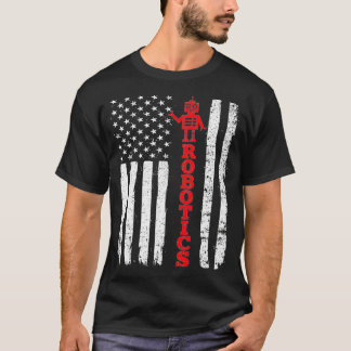 Robotics  USA American Flag Robots  T-Shirt