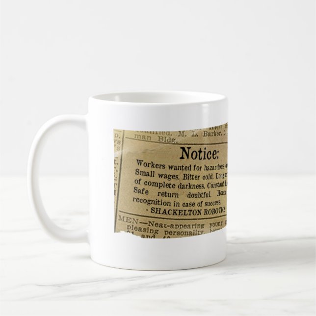 Robotics Workers Wanted! Coffee Mug (Left)