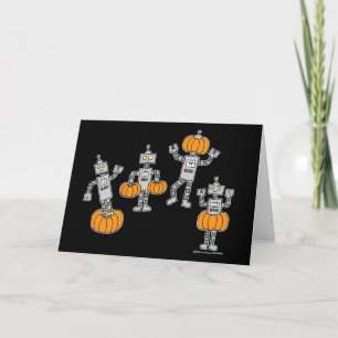 Robots and Pumpkins Card