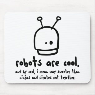 robots are cool1 mouse mat