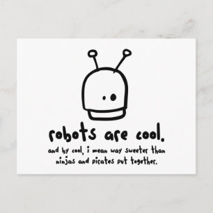 robots are cool1 postcard