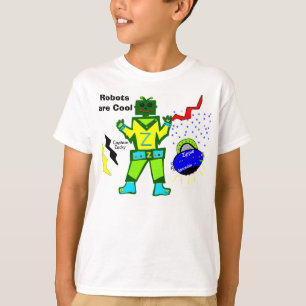 Robots Are Cool Captain Zacky Green Boy Robot T-Shirt