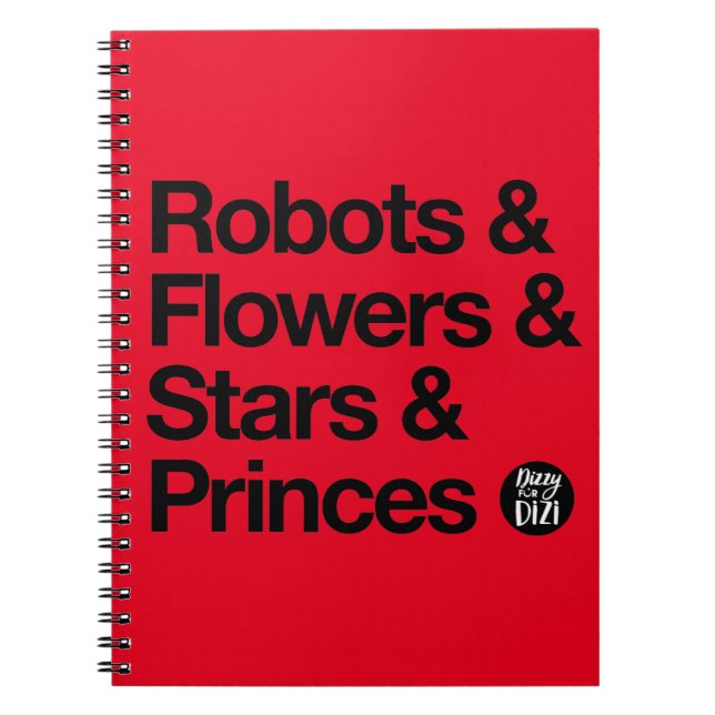 Robots& Black Text Notebook (Front)