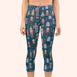 Robots Capri Leggings<br><div class="desc">Adorable little retro style robot characters.  A bit rusty in places,  but very cute.  Original art by Nic Squirrell.</div>