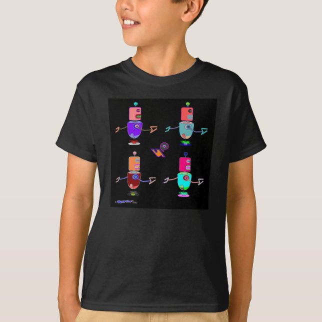 Robots Dark T-Shirt (Front)