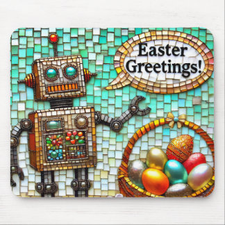 ROBOT'S EASTER GREETINGS Eggs ~  Mouse Mat