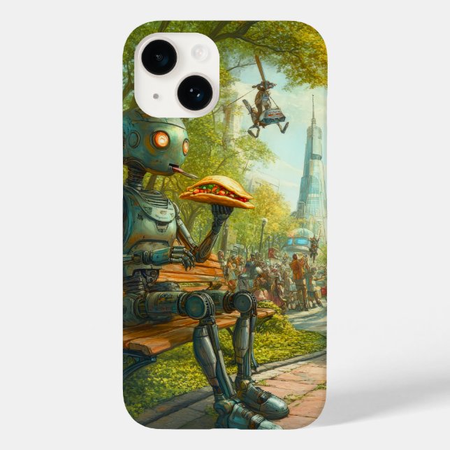 Robots Eat Tacos Case-Mate iPhone Case (Back)