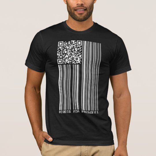 Robots for President (2D + barcode flag) T-Shirt