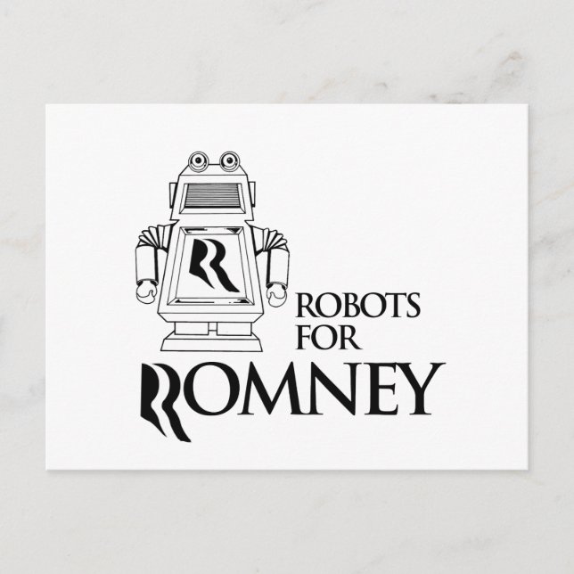 ROBOTS FOR ROMNEY.png Postcard (Front)
