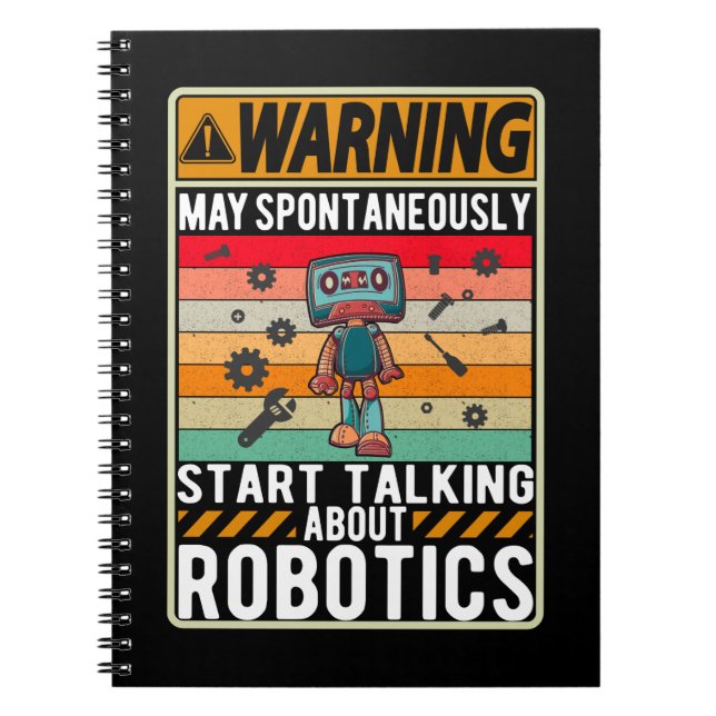 Robots Girls Boys Future Robotics Engineer Notebook (Front)