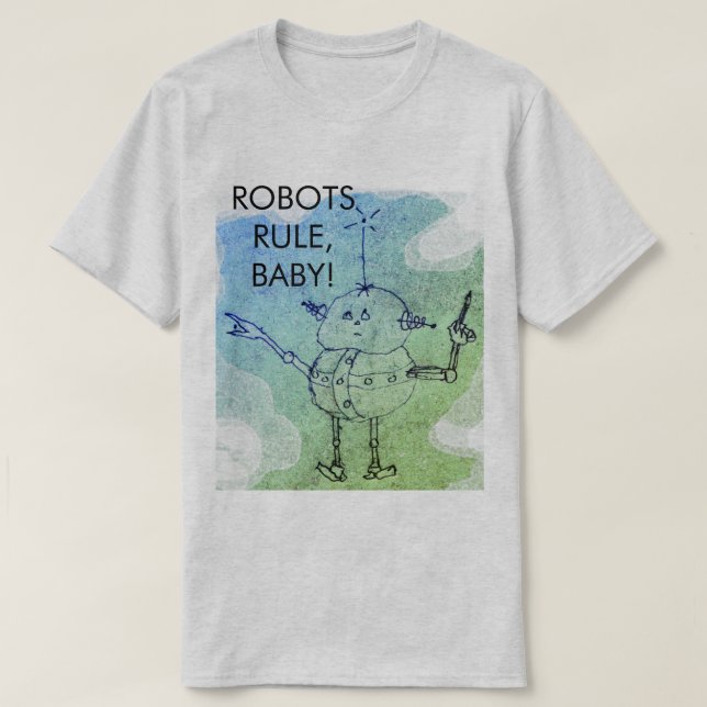 Robots Rule! ©2020 Annabelle Echo T-Shirt (Design Front)