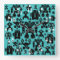 Robots Rule Fun Robot Silhouettes Pattern Blue