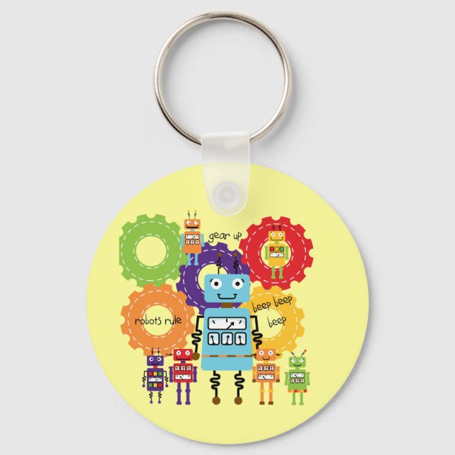 Robots Rule Key Ring (Front)