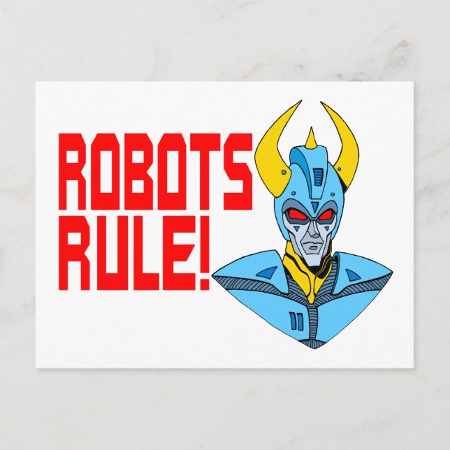 Robots Rule Postcard (Front)