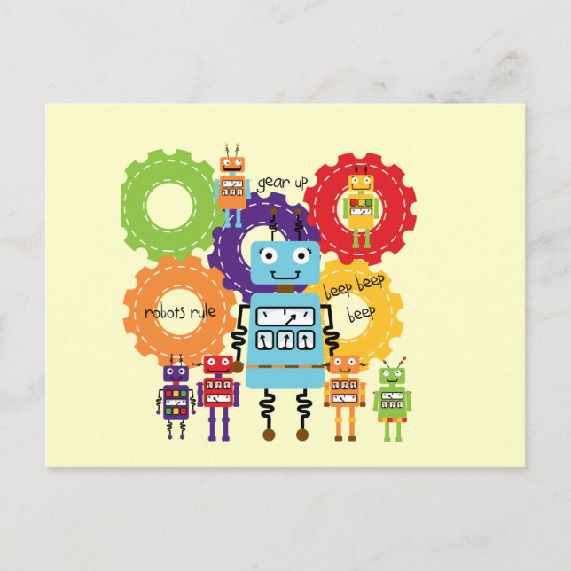 Robots Rule Postcard (Front)