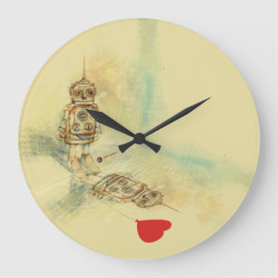 Robots & Sentiments Large Clock