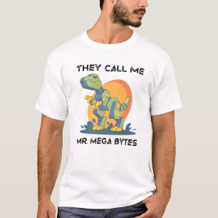 Robots - They Call Me Mr. Mega Bytes - Dinosaur - T-Shirt