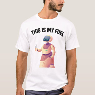 Robots - This Is My Fuel - Coffee - Engineer - Sci T-Shirt