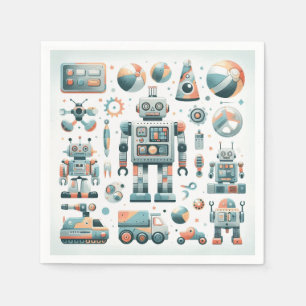Robots toy napkin