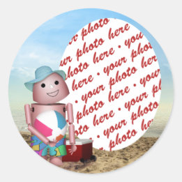 Robox9 Forgot the Sunscreen! Classic Round Sticker