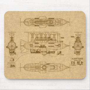 Robur's Albatross from "Master of the World" Mouse Mat
