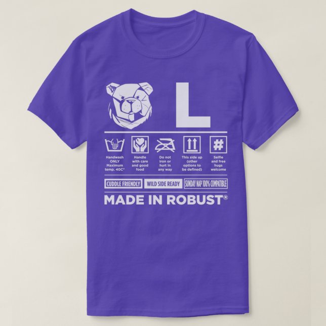 ROBUST BEAR TAG L T-Shirt (Design Front)