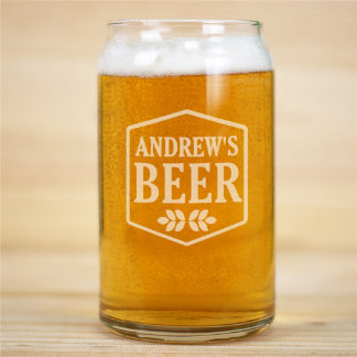 Robust Engraved 16 oz. Can-Shaped Beer Glass