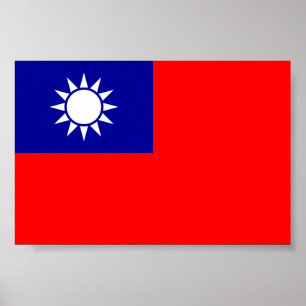 ROC Taiwan - Taiwanese Flag - 中華民國國旗 - Poster