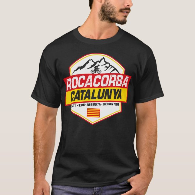 Rocacorba Girona Cycling Catalonia Spain T-Shirt (Front)