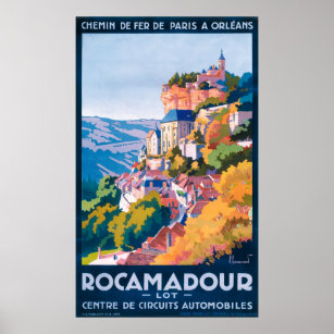 Rocamadour Vintage Travel Poster
