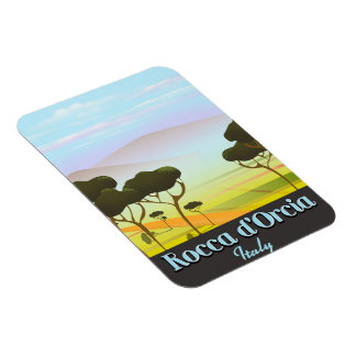 Rocca d'Orcia Italy travel poster Magnet
