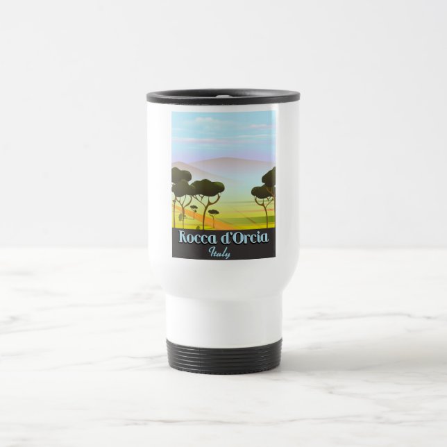 Rocca d'Orcia Italy travel poster Mug (Center)