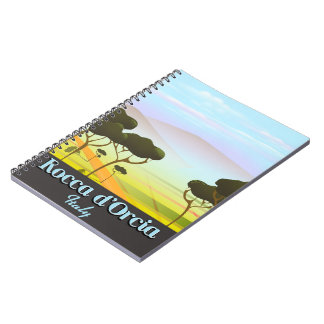 Rocca d'Orcia Italy travel poster Notebook