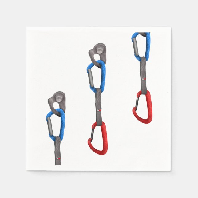 Rocck Climb Abseil Belay Carabiner Napkin (Front)