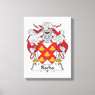 Rocha Family Crest Canvas Print