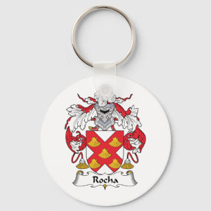 Rocha Family Crest Key Ring