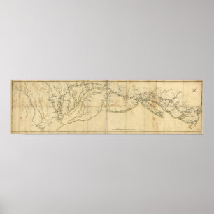 Rochambeau's March from Yorktown to Boston Map Poster