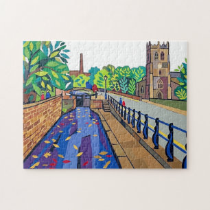 Rochdale Canal & Christ Church, Sowerby Bridge Jigsaw Puzzle