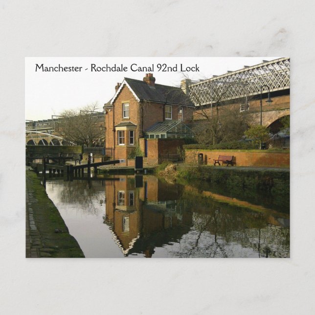 Rochdale Canal Lock 92 Postcard (Front)