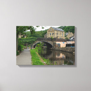 Rochdale Canal, Luddendenfoot Canvas Print