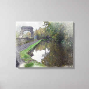 Rochdale Canal Sagar Richards Arch Canvas Print