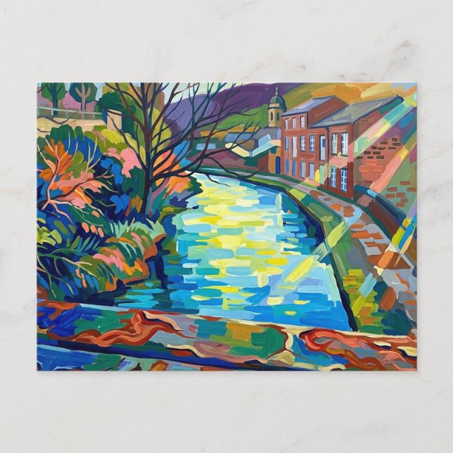 Rochdale Canal Sowerby Bridge  Postcard (Front)